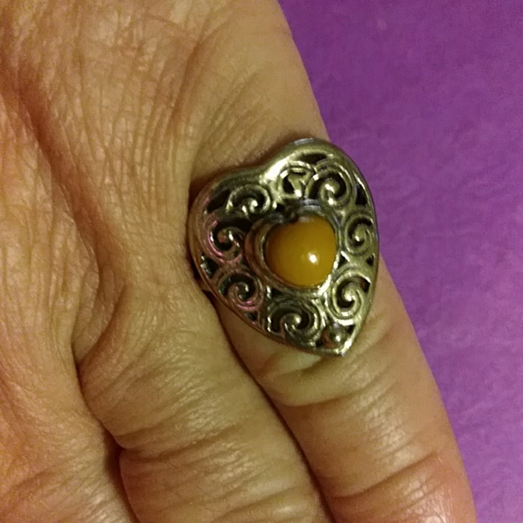 Nwt-Lowest$Mookalite Sterling Filligree Heart Ring
